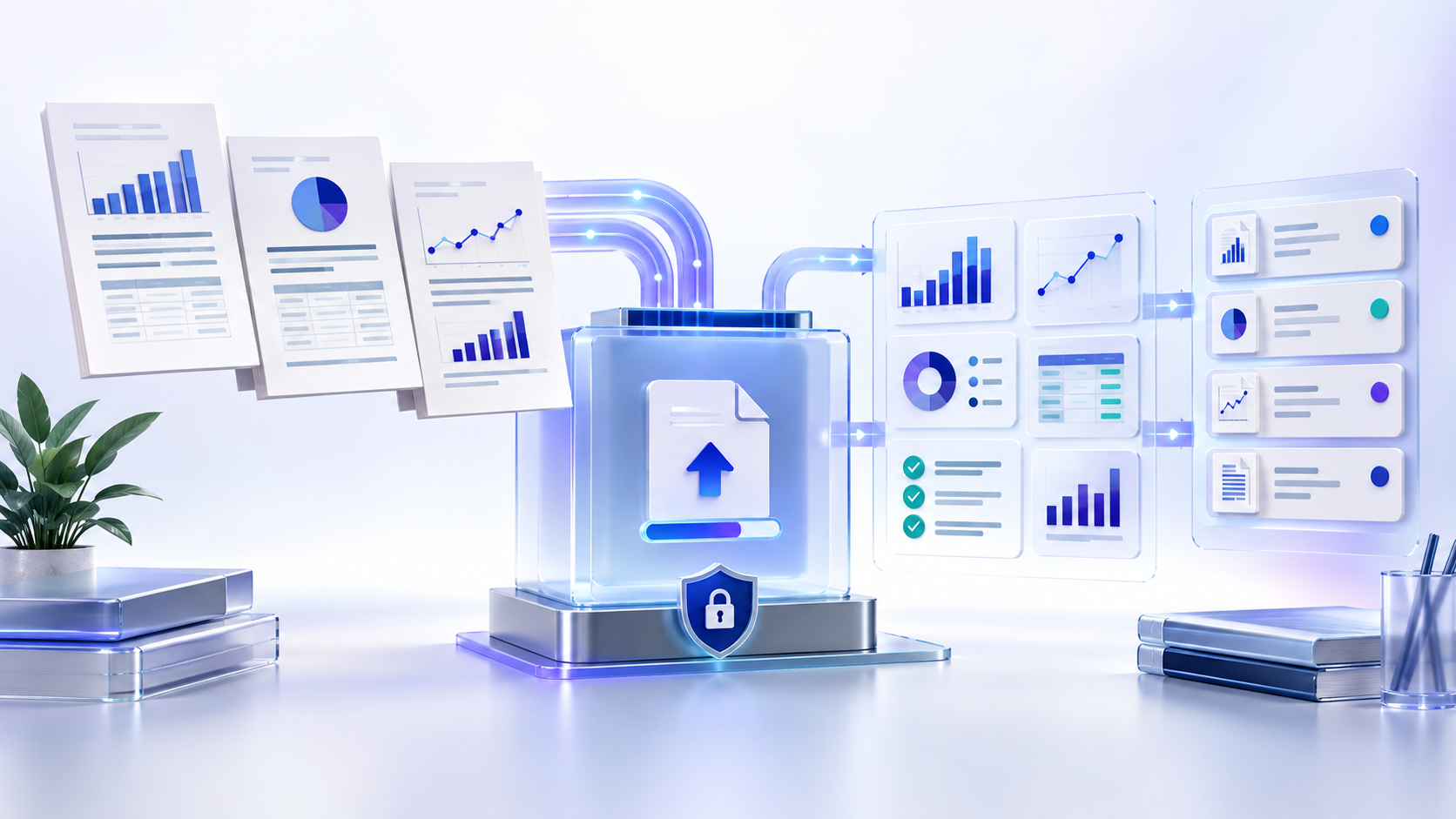 Topic-specific analytical illustration for upload financial statements for analysis
